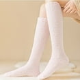 thumbnail image 5 of Winter Stocking Stocking Lady Stocking Striped Candy Coloured Coral Stocking With Thick Warm Floor, 5 of 5