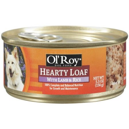 Ol' Roy Hearty Loaf Lamb & Rice Wet Canned Dog Food, 5.5 Oz.