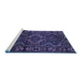 thumbnail image 2 of Ahgly Company Machine Washable Indoor Round Persian Blue Traditional Area Rugs, 8' Round, 2 of 4