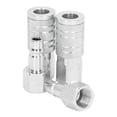 thumbnail image 2 of Kit De Conector De Herramienta Neumática NPT Estilo Americano De 1/2 Pulgada (2 Internos+2 Internos) Conector De Conexión Rápida De Manguera De Aire Kit De Conexión De Accesorios De Compresor De Aire, 2 of 8