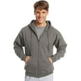 thumbnail image 1 of Hanes ComfortBlend EcoSmart Men`s Full Zip Hoodie, M, Charcoal Heather, 1 of 2