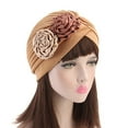 thumbnail image 4 of iHPH7 Head Turbans for Women Turbans for Women Chemo Headwear for Women Chemo Hats for Women Head Coverings for Women Flower Hat Turban Head Wraps for Women Coffee One Size, 4 of 8