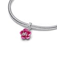 thumbnail image 2 of 925 Sterling Silver Hibiscus Dangle Charm for Bracelet Charms Bangle Pendant Jewelry, 2 of 4