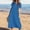 Blue, variant on Women's Solid Color V Neck Short Sleeve Loose Casual Long Dress Dresses for Women Casual Cute Womens Dresses for Summer Plain Summer Dresses Smocked Dresses for Women Womens Dress Clothes Women plus