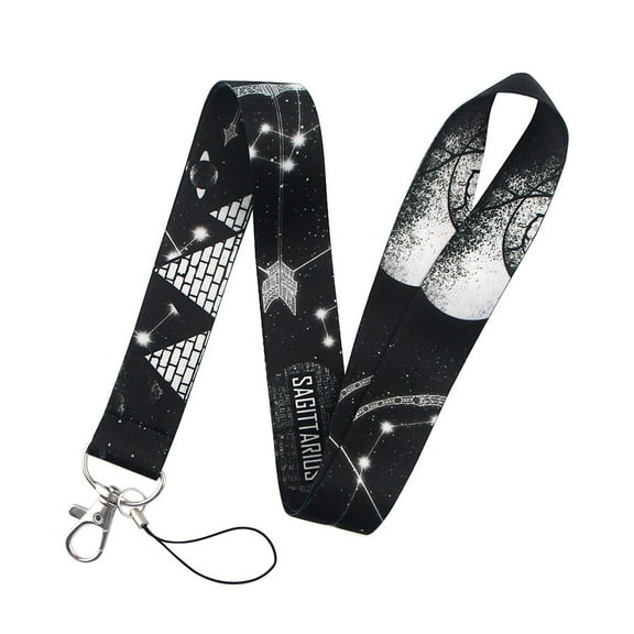 Anime Source Sagittarius Leo Constellation Cosmology Stars Space Lanyard Keychain ID Badge Holder