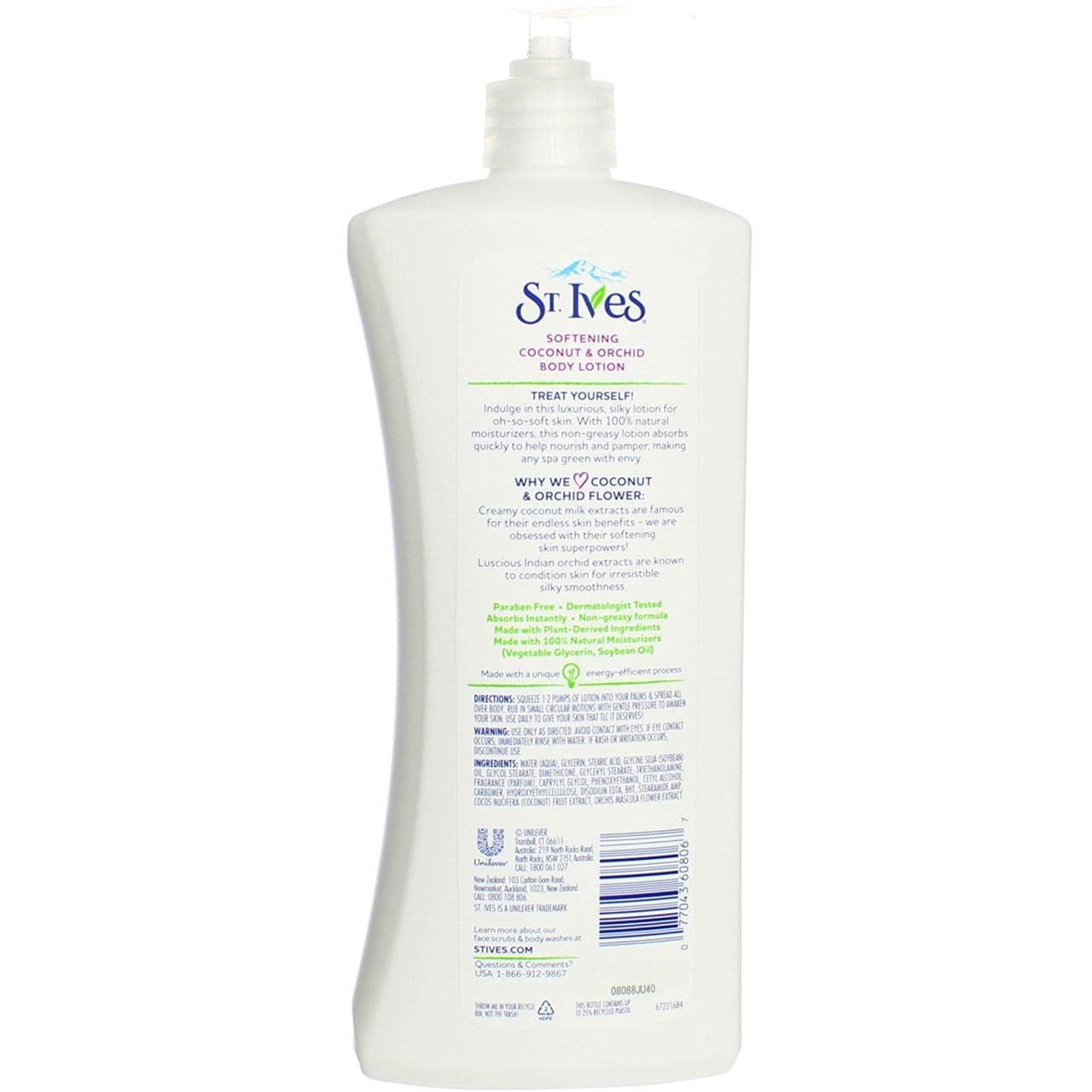 St Ives Softening Coconut and Orchid Body Lotion, 21 Oz