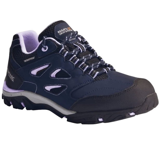 Regatta - Botas de Senderismo/Botas de Montaña Holcombe Low con Cordones para Niños/Niñas (Blazer Azul Marino, Lila)