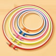thumbnail image 3 of MasteelfCA 5Pcs DIY Embroidery Plastic Circle Cross Stitch Ring Cloth Handicraft for Embroidery and Cross Stitch (Assorted Color), 3 of 7