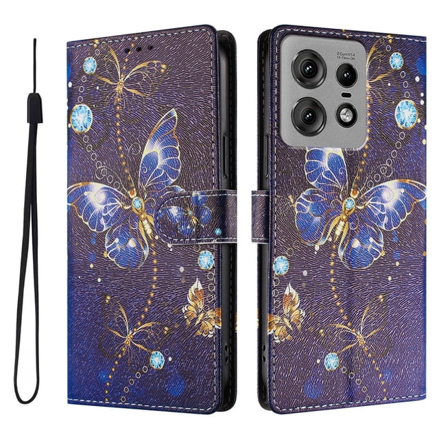 FOXDOCK Funda Tipo Cartera para Motorola Edge 50 Pro con Soporte y Correa – Diseño de Patrones Lindos
