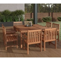 Milano 9-Piece Square Patio Dining Set | Solid Wood 100%FSC Certified|