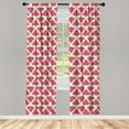 thumbnail image 3 of Ambesonne Fruits Curtains, Watermelon, Pair of 28"x63", Dark Coral Fern Green, 3 of 5