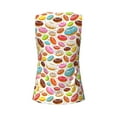 thumbnail image 5 of Xecao Color Donut print women's scoop neck, loose-fit workout tank tops for the gym., 5 of 9