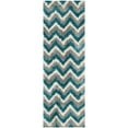 thumbnail image 2 of SAFAVIEH Willis Zigzag Stripes Kids Shag Runner Rug, Ivory/Blue, 2'3" x 7', 2 of 5