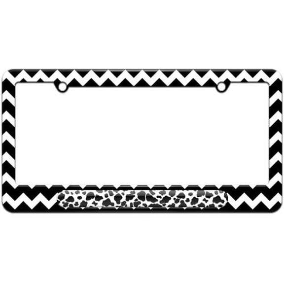 Cow Print, Milk Love License Plate Tag Frame, Multiple Colors
