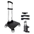 thumbnail image 1 of Backpack Trolley Wheeled Cart-Backpack Hand Truck with Luggage Strap,Aluminium Alloy Folding Trolley Cart for Bags Backpack Travel Luggage Cart, 1 of 9