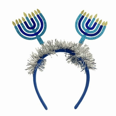 Hanukkah Headgear Ornament Decor Chanukah Hariband Party Supplies Decoration Photo Props for Jewish Holiday Celebration