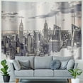 thumbnail image 4 of Orinice Buildings Clouds Tapestry Wall Hanging Unique Style Home Wall Decor Art for Living Room Bedroom Apartment Farmhouse Dorm 50x40inch, 4 of 6