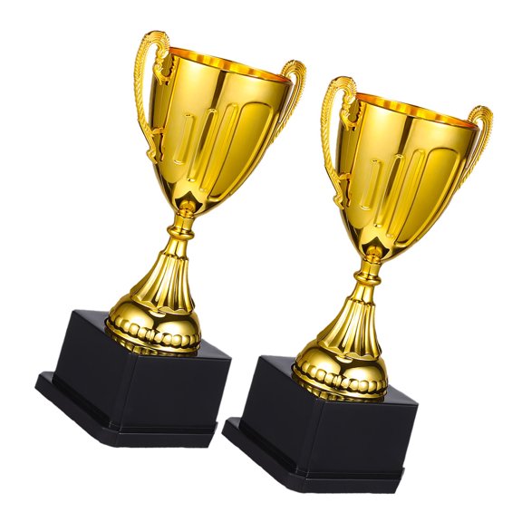 Masteelf 2 Pcs Games Party Favor Mini Trophy Trophy with Base 19.00X7.80X7.80CM Golden