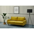 thumbnail image 6 of Pemberly Row Velvet Sofa Modern Couch with Wooden Legs for Living Room in Gold, 6 of 10