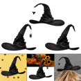 thumbnail image 1 of Sombreros ,Sombreros de mujer para decoraciones de Halloween,Sombrero de s para niñas modernas Disfraz negro ,Sombrero de hombre de Cosplay de Baoblaze  Sombreros negros, 1 of 8