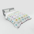 thumbnail image 2 of Ambesonne Cartoon Bedding Set 4 Pcs, Colorful Fun Elephants, Queen, Multicolor, 2 of 2