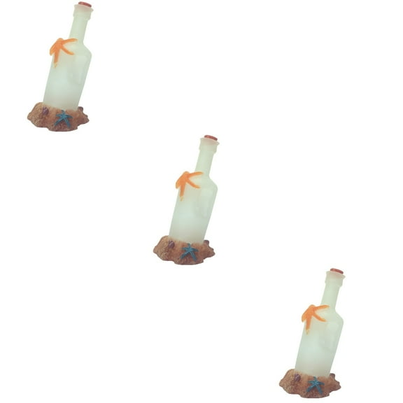 3 Pack Safe Aquarium Cave Bottle Fish Tank Decor Hideout for