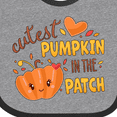 thumbnail image 4 of Inktastic Cutest Pumpkin in the Patch with Orange Heart Boys or Girls Baby Bib, 4 of 4