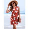 thumbnail image 4 of ANRABESS Swimsuit Coverup for Women Beach Cover Up 2026 Summer Dresses Loose Eyelet Sleeveless Bathing Suit Cover Ups for Swimwear Vacation Sundresses Tank Dresses Red white peonies M, 4 of 9