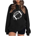 thumbnail image 2 of Midsumdr Rugby Football Sweatshirt for Women Mama Solid Color Long Sleeve Round Neck Hoodies Lightweight Sweatshirts Fall Clothes for Women 2025 on Clearance, 2 of 4
