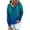 Sky Blue, variant on Hoodies for Womens Plus Size Color Block Long Sleeve Blouse Casual Loose Sweatershirt Button Down Drawstring Hoodies Tops with Pockets,Sky Blue,S