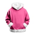 thumbnail image 5 of LTTVQM Boys Girls Christmas Pullover Hoodies Kids Boys Fuzzy Trim Hooded Sweatshirts Fall Winter Y2K Trendy Hoodies Hot Pink 7-8 Years, 5 of 7