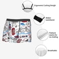 thumbnail image 3 of Balery London Landmark2 Calzoncillos bóxer para hombre, ropa interior de algodón suave y transpirable con cinturilla de nailon-Small, 3 of 5