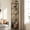 Brown-5 Tiers, variant on HIGDBFE 5-Tier Corner Shelf with LED Light and Fabric Drawer, 67" Tall Corner Bookshelf for Small Spaces, White
