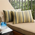 thumbnail image 5 of Sunbrella  Foster Metallic Indoor/Outdoor Knife Edge Pillow (Set of 2) 14 in H x 24 in W, 5 of 5