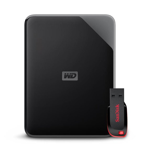 2TB WD Elements™ SE Portable Storage with 32GB USB
