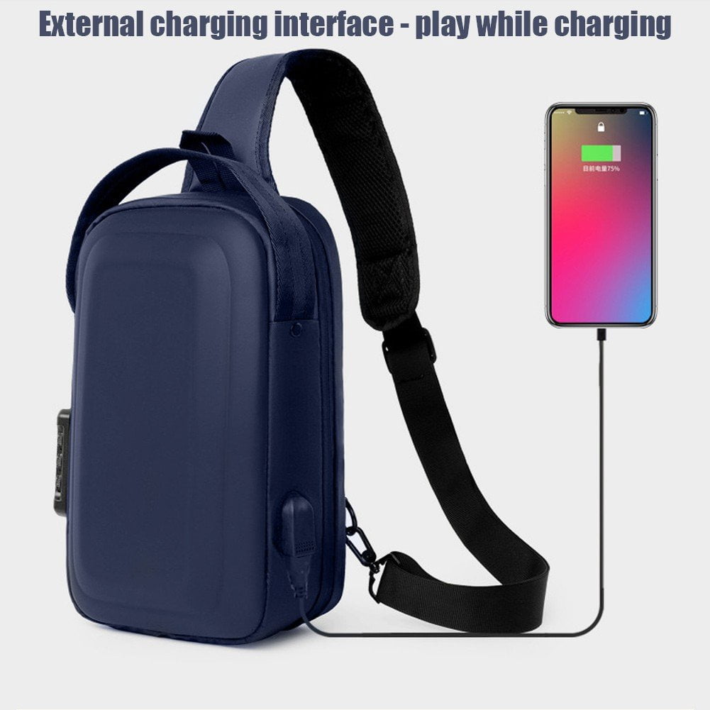 Jiibva Small Sling Bag Fashion Men Chest Bags Waterproof Casual Crossbody Bag Shoulder Bag Daily Handbags for Hiking Cycling