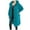 Blue, variant on NARABB Women Blazers Suit Jacket Solid Color Button Pocket Recreational Hooded Long Sleeve Windbreaker Coat Tops Business Suit Office Work Outwear