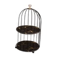 thumbnail image 4 of Bathroom Storage Rack Vanity Tray Desktop Pantry Counter Birdcage Makeup Organizer Shower Shelf for Shampoo Bedroom Perfumes Farmhouse Black 20x37cm, 4 of 8