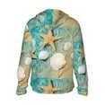 thumbnail image 3 of Fotbe Starfish And Seashell Men's Women's UPF 50+ Sun Protection Jacket Hooded Cooling Shirt with Pockets Hiking Outdoor Performance-X-Large, 3 of 9
