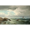 thumbnail image 3 of Carl Bille 24x17 Black Modern Framed Museum Art Print Titled - Seascape (1870), 3 of 5