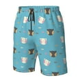 thumbnail image 6 of Uemuo Cat Fish Pattern Men's Swim Trunks Hawaiian Beach Bathing Suit Swimsuits Beach Quick-Dry Shorts with Pockets-X-Large, 6 of 9