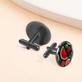 thumbnail image 6 of Watermelon Mens Stainless Steel Cufflink Set for Dress Shirts - Formal Events and Business Meetings, 6 of 6