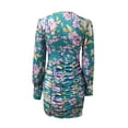 thumbnail image 4 of CEHVOM Robe Décontractée Sexy pour Femmes Imprimée Col en V Manches Longues Mini Robe, 4 of 5