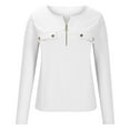 thumbnail image 5 of GigrtiJin Sweaters for Women Crewneck Long Sleeve Solid Color Knit Sweater Half Zipper Casual Pullover Sweaters Tops, 5 of 7