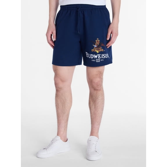 Budweiser Men's and Big Men's Fleece Jogger Shorts, Sizes XS-3XL