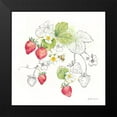 thumbnail image 2 of Coulter, Cynthia 12x12 Black Modern Framed Museum Art Print Titled - Berries and Bees II, 2 of 5