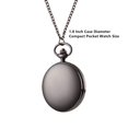 thumbnail image 2 of Minzimin Smooth Vintage Pocket Watch with Chain, Arabic Numerals Scale Mens Father‘s Day, 2 of 7