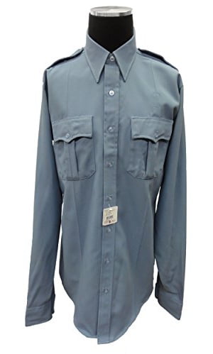 Flying Cross 45W6625T Men's Long Sleeve Uniform Shirt (Blue, 19-42 ...