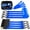 Blue, variant on AWELCRAFT Ratcheting Tie-Down Straps with S-Hooks, Camouflage, Heavy Duty 1500lbs Breaking Strength 15ft, 4-Pack