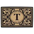 thumbnail image 1 of Nedia Home Monogrammed T Heritage Heavy Duty Coco Mat, 30" x 48", 1 of 1